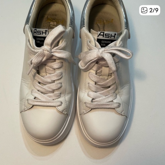Ash White and Silver Platform Sneakers Size 9 (39) SB-1 - Picture 2 of 9